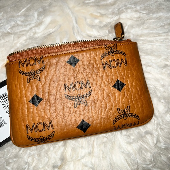 MCM KEY CHAIN POUCH| AUTHENTIC| ORIGINAL BROWN LOGO - Picture 4 of 6